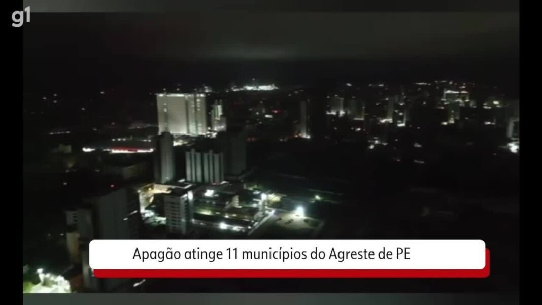 Apagão atinge Caruaru e outros 10 municípios do Agreste; VÍDEO
