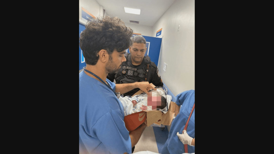 Bebê é encontrado em caixa de papelão perto de entulhos em Belford Roxo, na Baixada Fluminense
