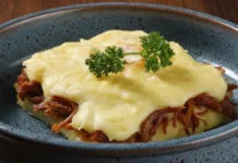 Escondidinho de carne seca com purê bem cremoso