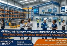 Gerdau abre nova vaga de emprego na área de Produção em Camaçari; multinacional oferece benefícios completos!