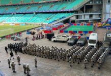 PM Mobiliza Quase 500 Policiais Para BaVi Na Arena Fonte Nova