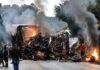 Colisão Entre ônibus E Carreta Deixa Mortos E Veículos Em Chamas Em Rodovia Colisão entre ônibus e carreta deixa mortos e veículos em chamas em rodovia