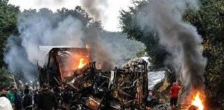 Colisão Entre ônibus E Carreta Deixa Mortos E Veículos Em Chamas Em Rodovia Colisão entre ônibus e carreta deixa mortos e veículos em chamas em rodovia