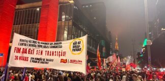 Ato na Avenida Paulista pede fim da escala 6×1