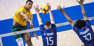 Brasil bate bicampeã olímpica França na Liga das Nações de vôlei Brasil bate bicampeã olímpica França na Liga das Nações de vôlei