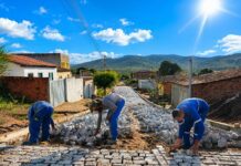 Obras de pavimentação da Alameda das Umburanas avançam e reforçam investimentos em infraestrutura em Itaberaba