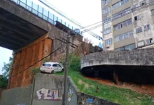 Após Carro Despencar De Viaduto, Codesal Aciona Reparos Em Estrutura No Ogunjá Após Carro Despencar De Viaduto, Codesal Aciona Reparos Em Estrutura No Ogunjá