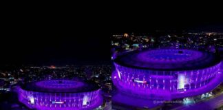 Arena Fonte Nova Ganha Iluminação Lilás Em Ação Pelos 20 Anos Da Lei Maria Da Penha Arena Fonte Nova Ganha Iluminação Lilás Em Ação Pelos 20 Anos Da Lei Maria Da Penha