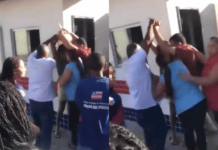 VÍDEO: Mulher Entra Em Escola Com Faca E Funcionários Separam Briga VÍDEO: Mulher Entra Em Escola Com Faca E Funcionários Separam Briga