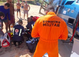 Vítima De Afogamento é Resgatada Na Praia De Itapuã, Em Salvador Vítima De Afogamento é Resgatada Na Praia De Itapuã, Em Salvador