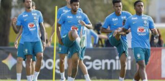 Seleção: Ancelotii comanda 1º treino com grupo completo na Austrália Seleção: Ancelotii comanda 1º treino com grupo completo na Austrália