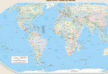 IBGE disponibiliza série de mapas-múndi com Brasil no centro
