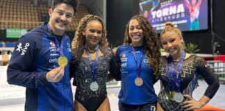 Flávia Saraiva e Rebeca Andrade garantem dobradinha do Brasil na trave