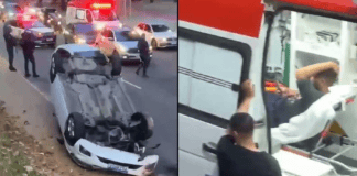 Homem Capota Carro Após Perde O Controle Na Avenida Centenário Homem Capota Carro Após Perde O Controle Na Avenida Centenário