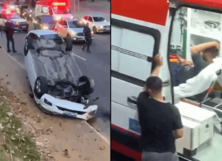 Homem Capota Carro Após Perde O Controle Na Avenida Centenário Homem Capota Carro Após Perde O Controle Na Avenida Centenário