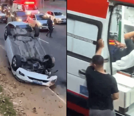 Homem Capota Carro Após Perde O Controle Na Avenida Centenário Homem Capota Carro Após Perde O Controle Na Avenida Centenário